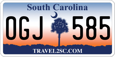 SC license plate OGJ585
