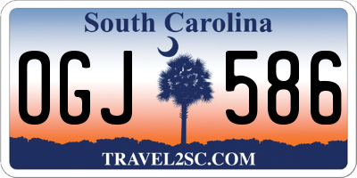 SC license plate OGJ586