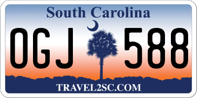 SC license plate OGJ588