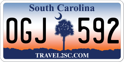 SC license plate OGJ592
