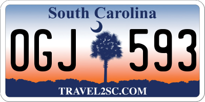 SC license plate OGJ593