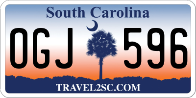 SC license plate OGJ596