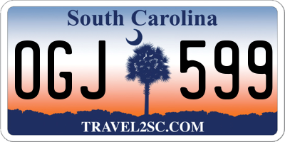 SC license plate OGJ599