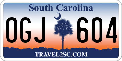 SC license plate OGJ604
