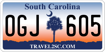 SC license plate OGJ605