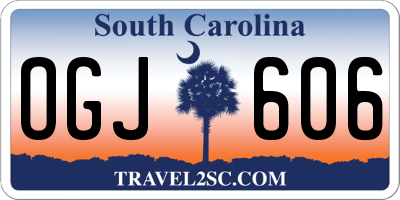 SC license plate OGJ606