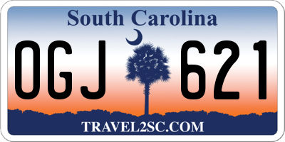 SC license plate OGJ621