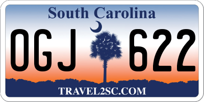 SC license plate OGJ622