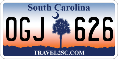 SC license plate OGJ626