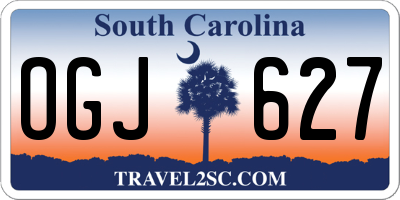 SC license plate OGJ627