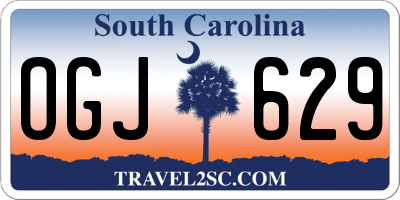 SC license plate OGJ629