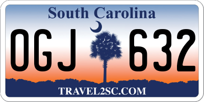 SC license plate OGJ632