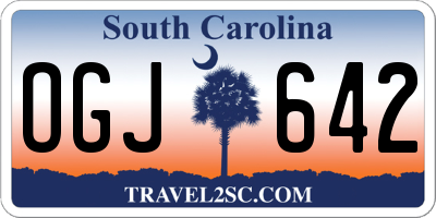 SC license plate OGJ642