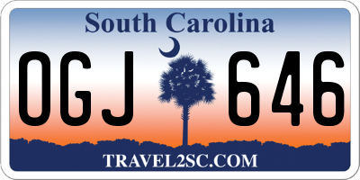 SC license plate OGJ646