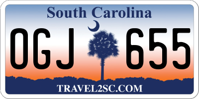 SC license plate OGJ655
