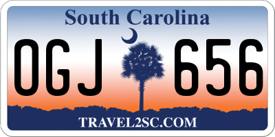 SC license plate OGJ656