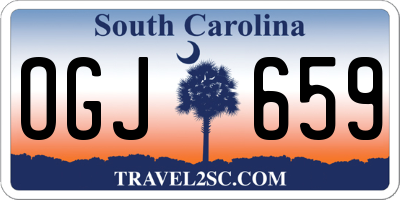 SC license plate OGJ659