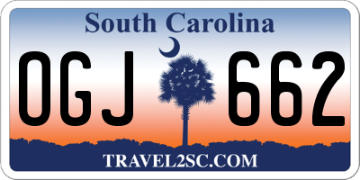 SC license plate OGJ662