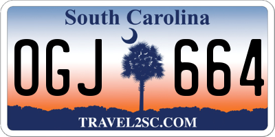 SC license plate OGJ664