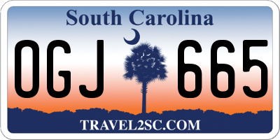 SC license plate OGJ665
