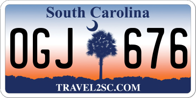 SC license plate OGJ676