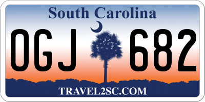 SC license plate OGJ682