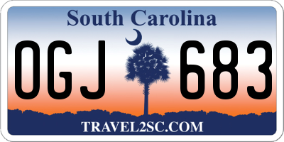 SC license plate OGJ683
