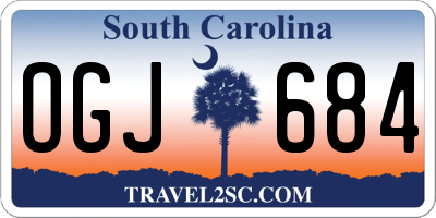 SC license plate OGJ684