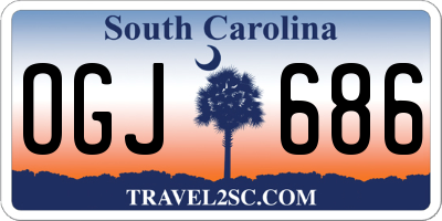 SC license plate OGJ686