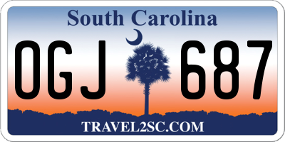SC license plate OGJ687