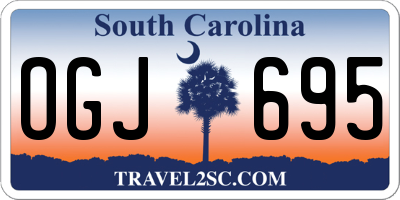 SC license plate OGJ695