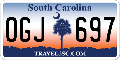 SC license plate OGJ697