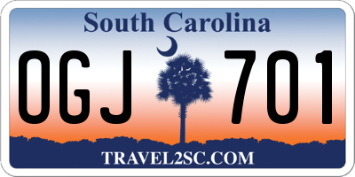 SC license plate OGJ701