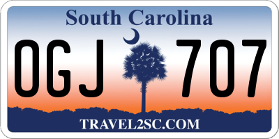 SC license plate OGJ707