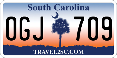SC license plate OGJ709
