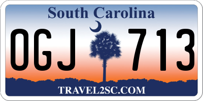 SC license plate OGJ713