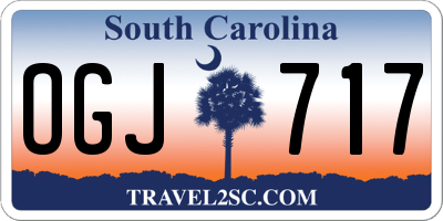 SC license plate OGJ717