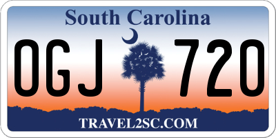 SC license plate OGJ720