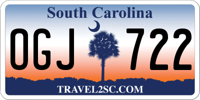 SC license plate OGJ722
