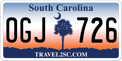 SC license plate OGJ726
