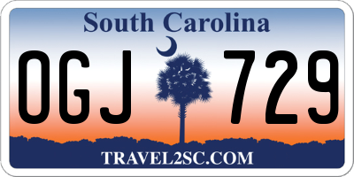 SC license plate OGJ729