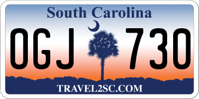 SC license plate OGJ730