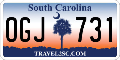 SC license plate OGJ731