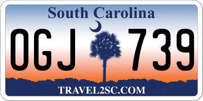 SC license plate OGJ739
