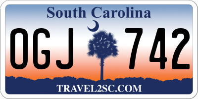 SC license plate OGJ742