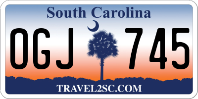 SC license plate OGJ745
