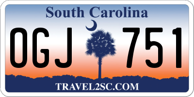 SC license plate OGJ751