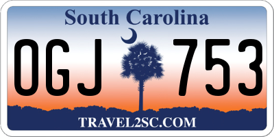 SC license plate OGJ753