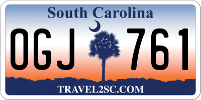 SC license plate OGJ761