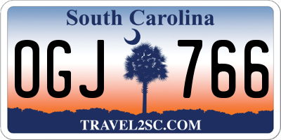 SC license plate OGJ766